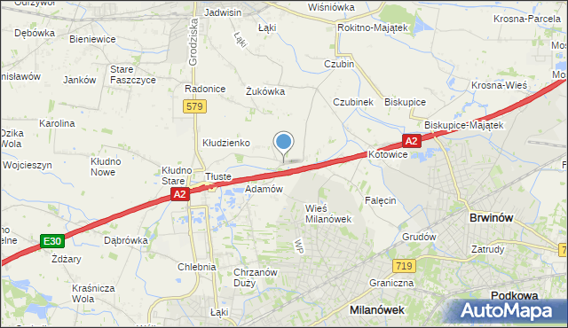 mapa Żuków, Żuków gmina Grodzisk Mazowiecki na mapie Targeo